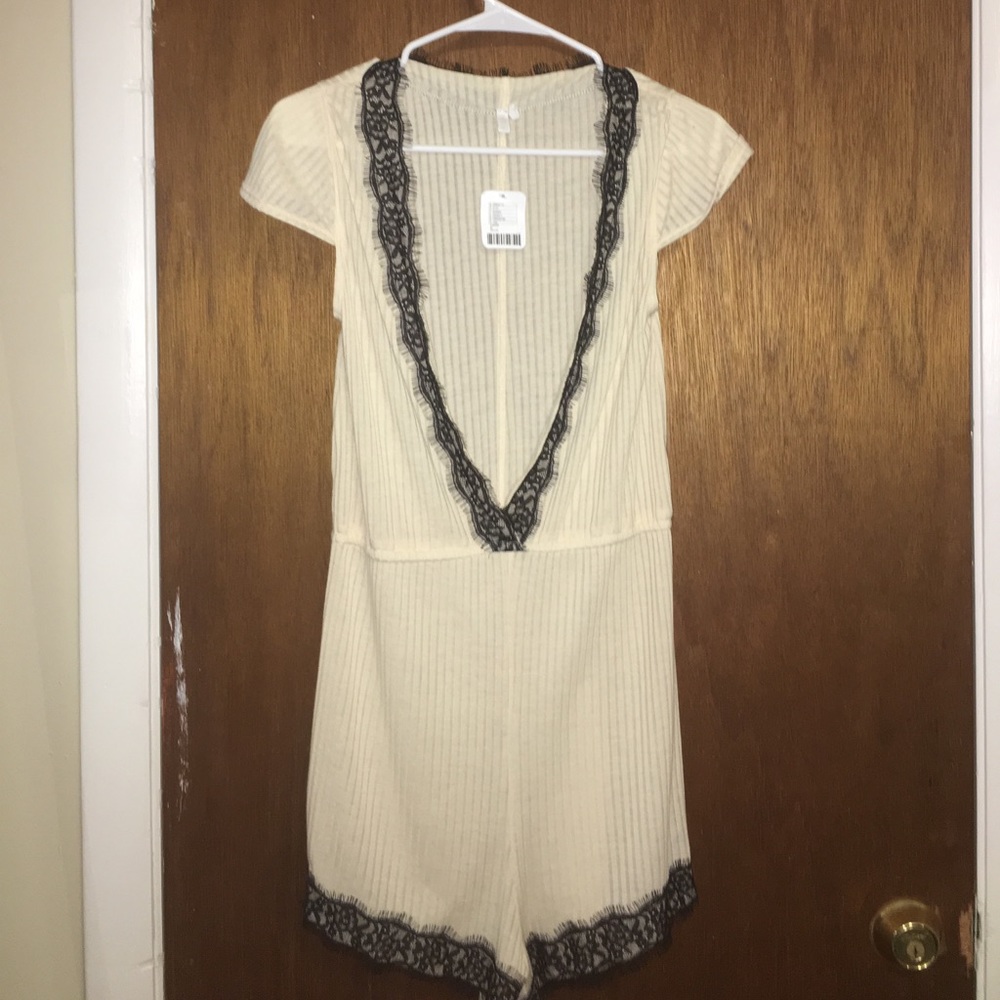 Cream Urban Outfitters romper